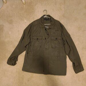 Tommy Hilfiger Men's Full Zip Jacket Olive Green Military Size XL